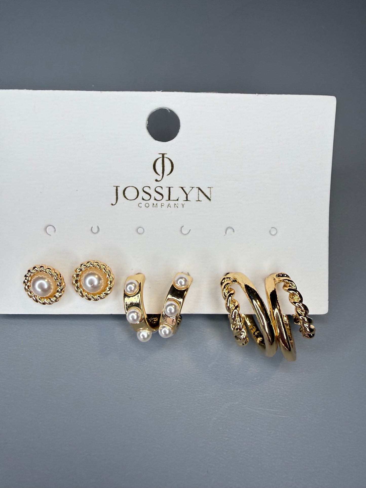 Golden Hoop Earring Set