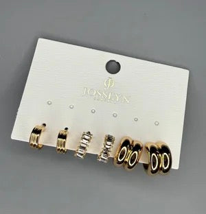 gold hoop earring stack