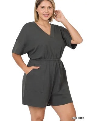 plus sized v romper