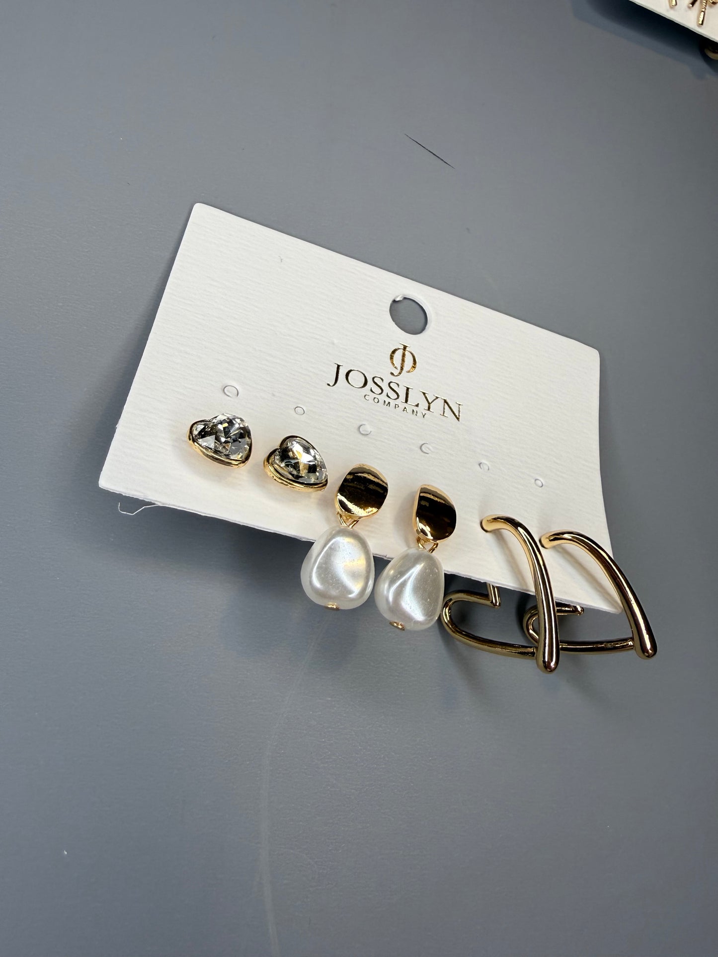 Golden Love Earring Set