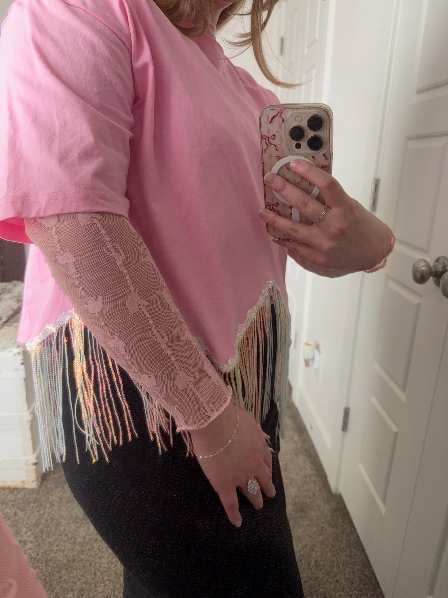 lariat lace long sleeve