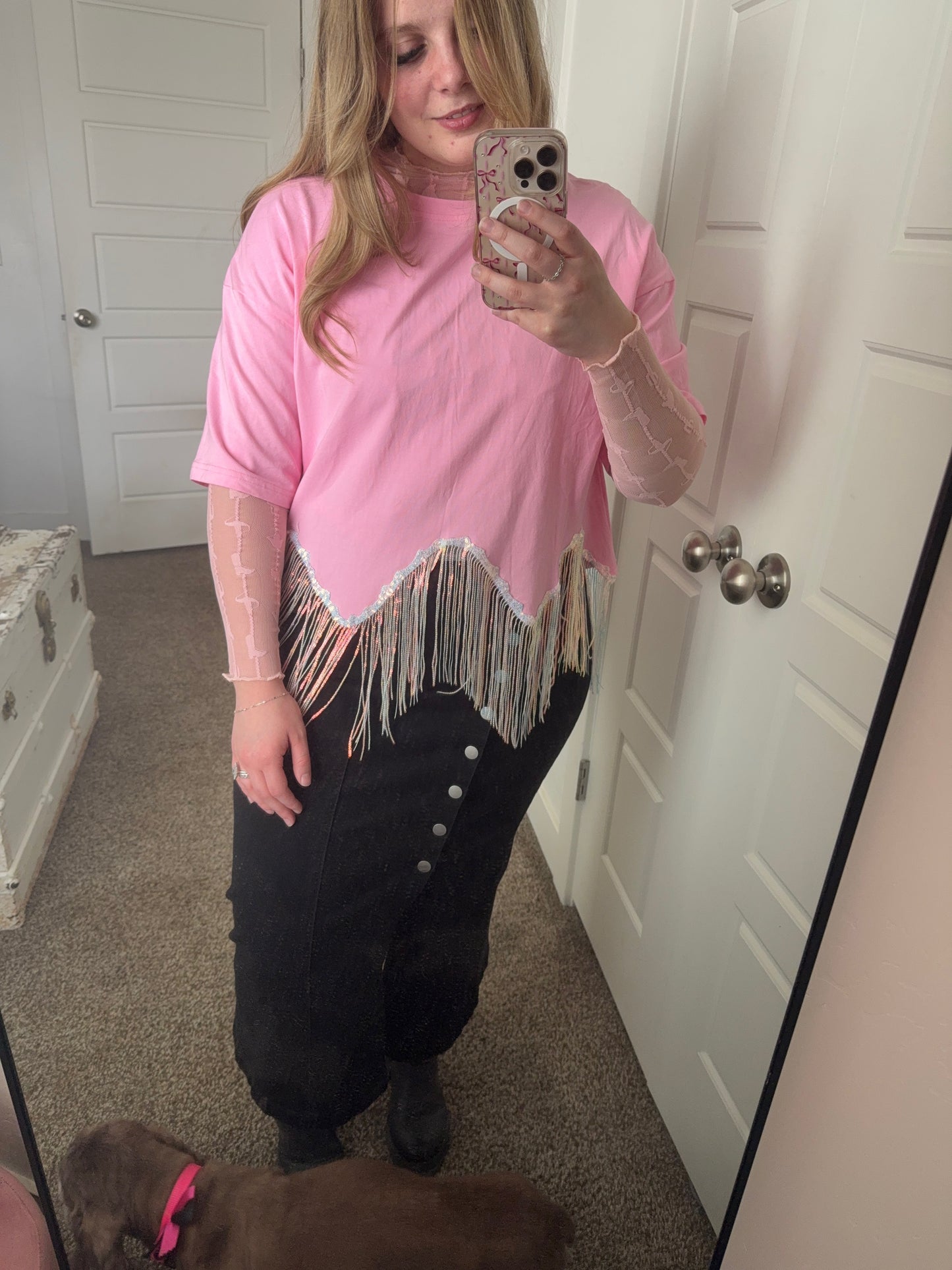 lariat lace long sleeve