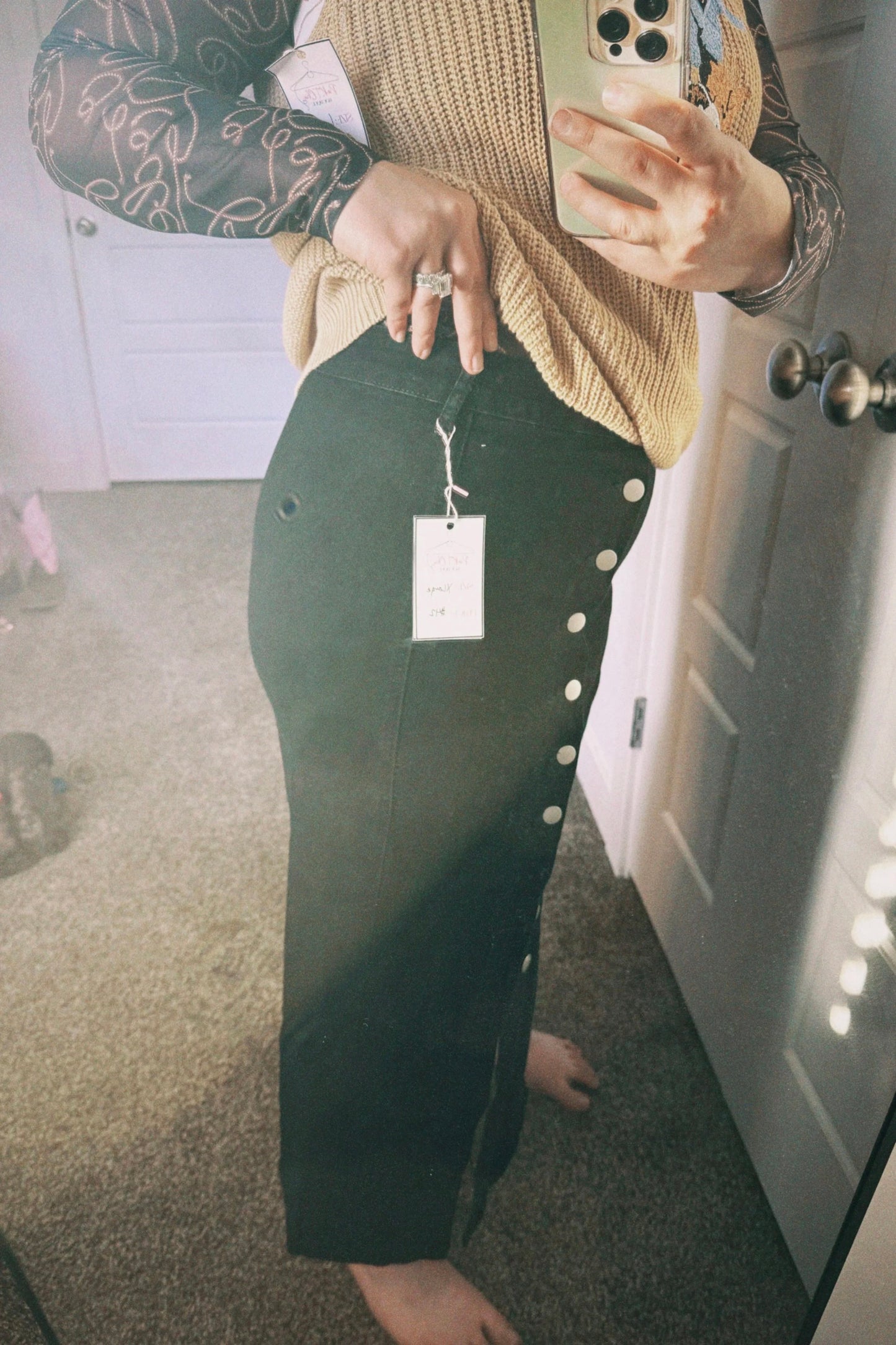 danielle denim button skirt