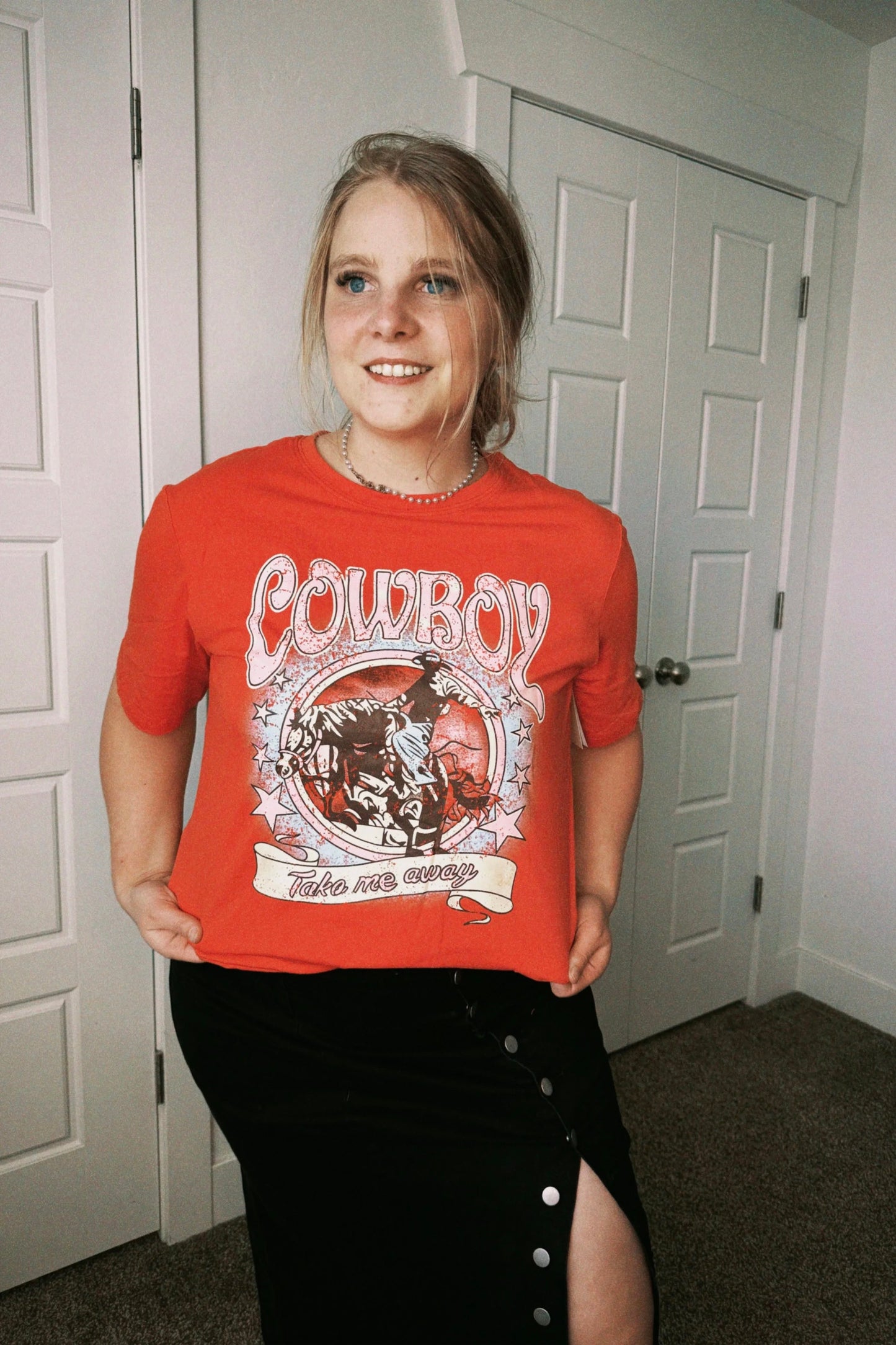 cowboy take me away tee