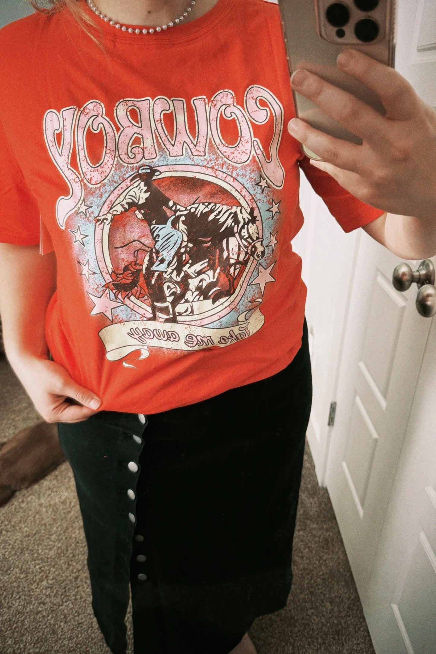 cowboy take me away tee