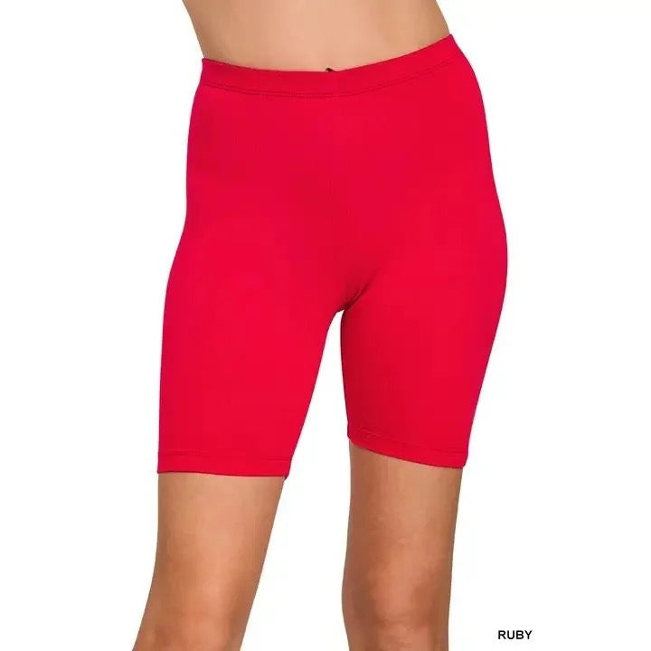 ruby red biker short