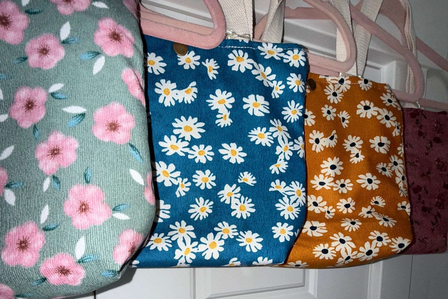 vintage flower tote bag