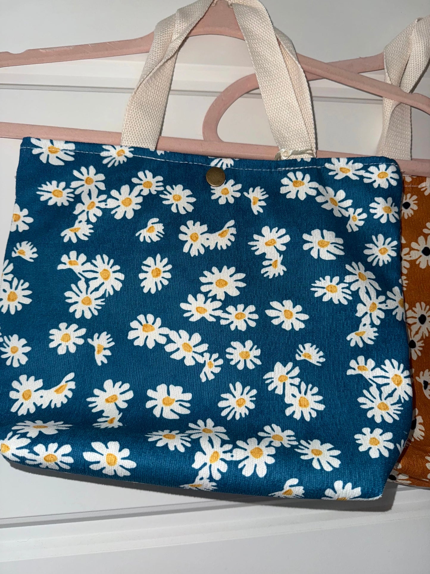 vintage flower tote bag