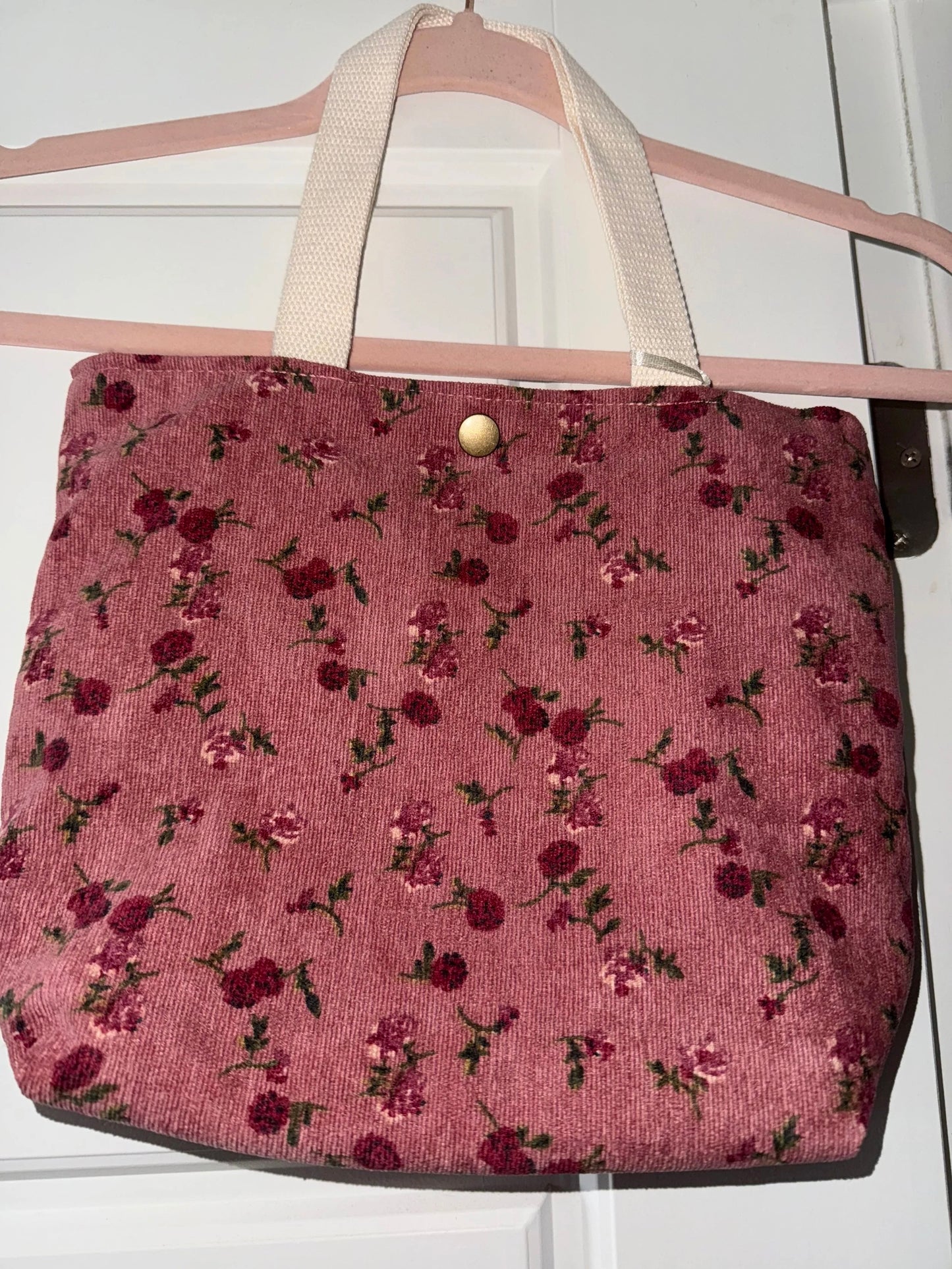 vintage flower tote bag