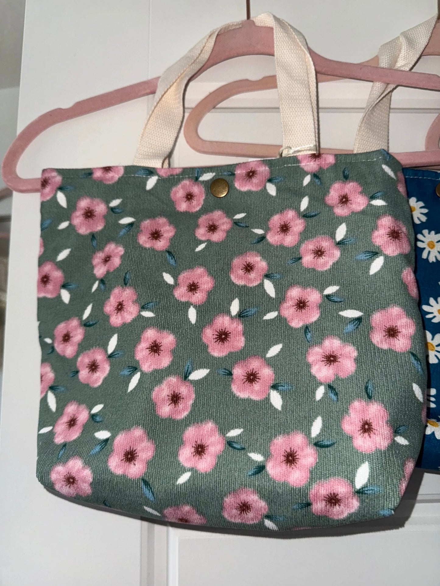 vintage flower tote bag