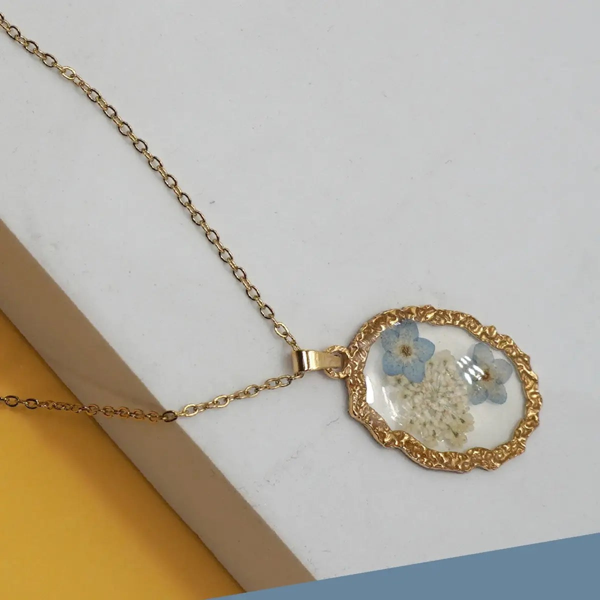 Bloom in Gold Pendant Necklace