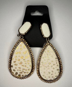 cream earrings