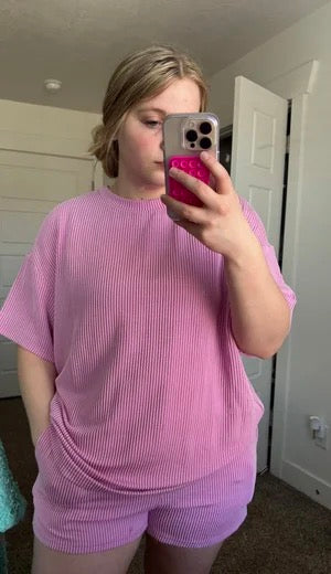 roxey ribbed tee + shorts set